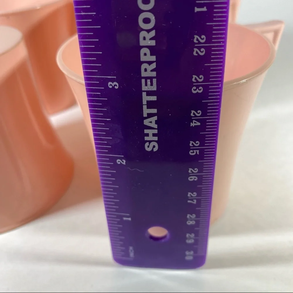 Set of 4 Casual Ware by Jerywil peach plastic cups
